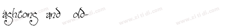 AshtonsHand Bold字体转换